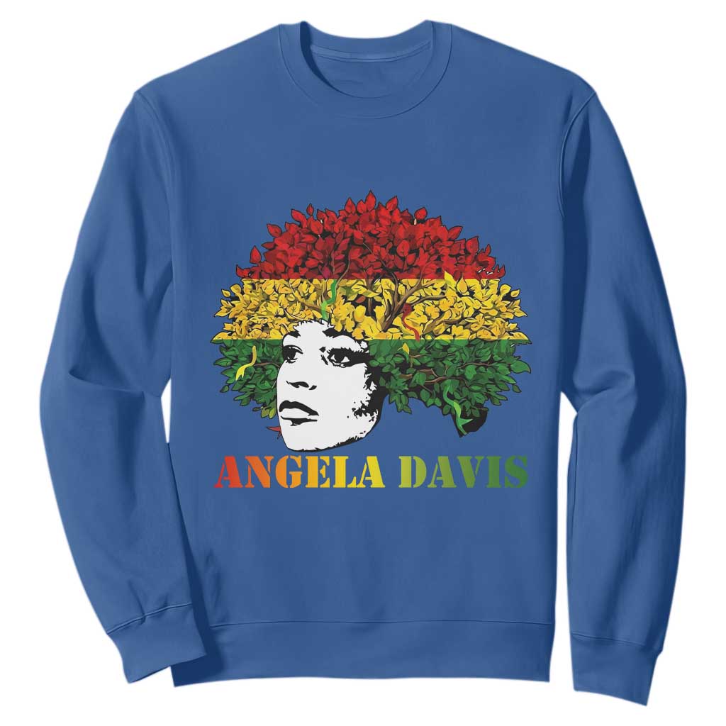 Angela Davis Sweatshirt Black History Month TS14 Royal Blue Print Your Wear