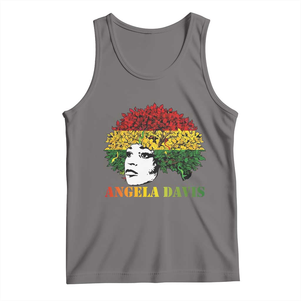 Angela Davis Tank Top Black History Month TS14 Deep Heather Print Your Wear
