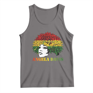Angela Davis Tank Top Black History Month TS14 Deep Heather Print Your Wear