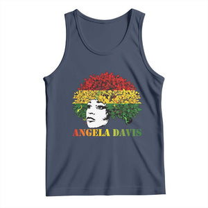 Angela Davis Tank Top Black History Month TS14 Navy Print Your Wear
