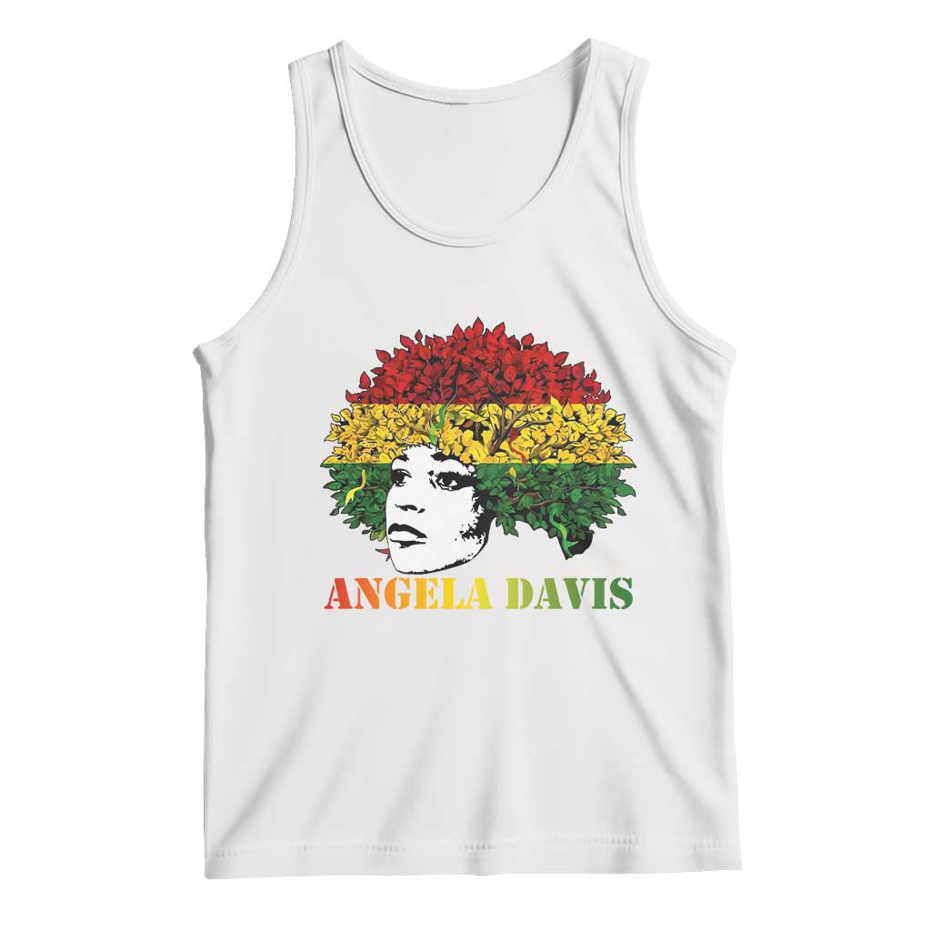 Angela Davis Tank Top Black History Month TS14 White Print Your Wear