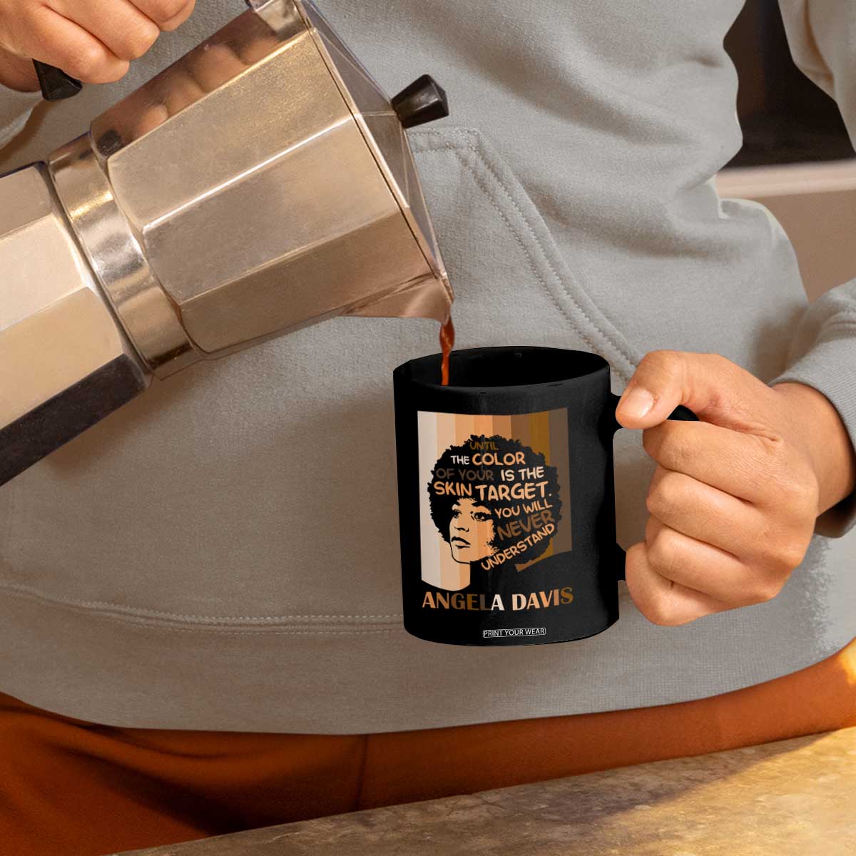 Angela Davis Inspirational Quote Coffee Mug Black Pride Melanin TS14 Print Your Wear