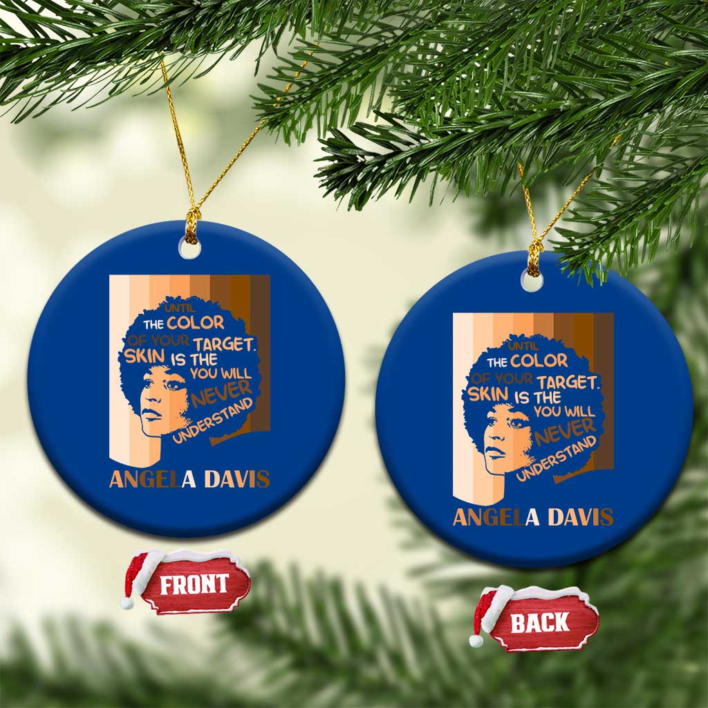 Angela Davis Inspirational Quote Ceramic Ornament Black Pride Melanin TS14 1pc Blue Print Your Wear