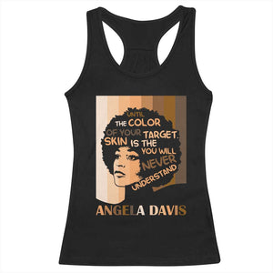 Angela Davis Inspirational Quote Racerback Tank Top Black Pride Melanin TS14 Black Print Your Wear