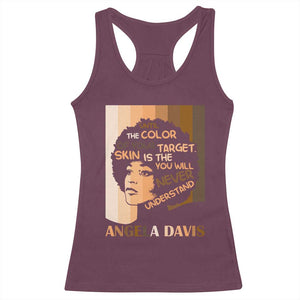 Angela Davis Inspirational Quote Racerback Tank Top Black Pride Melanin TS14 Maroon Print Your Wear
