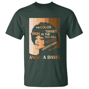 Angela Davis Inspirational Quote T Shirt Black Pride Melanin TS14 Dark Forest Green Print Your Wear