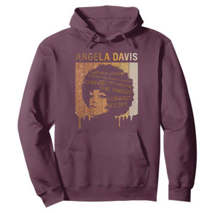 Angela Davis Quote Hoodie I Am No Longer Accepting The Things I Cannot Change TS14 Maroon Print Your Wear