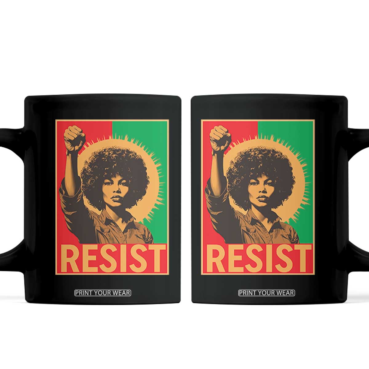 Angela Davis Coffee Mug Political Protest Resist Civil Rights Freedom TS14 Black Print Your Wear
