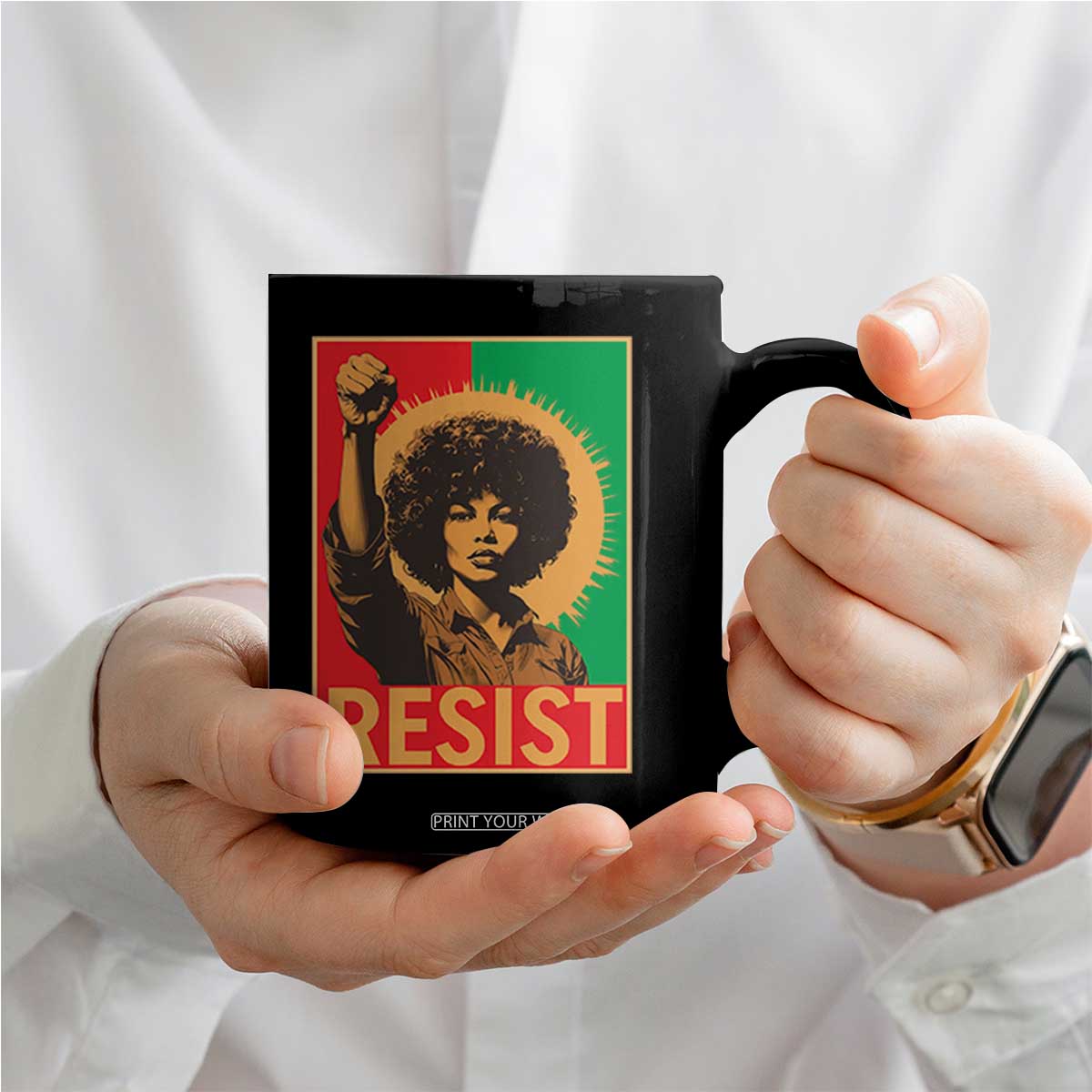 Angela Davis Coffee Mug Political Protest Resist Civil Rights Freedom TS14 Print Your Wear
