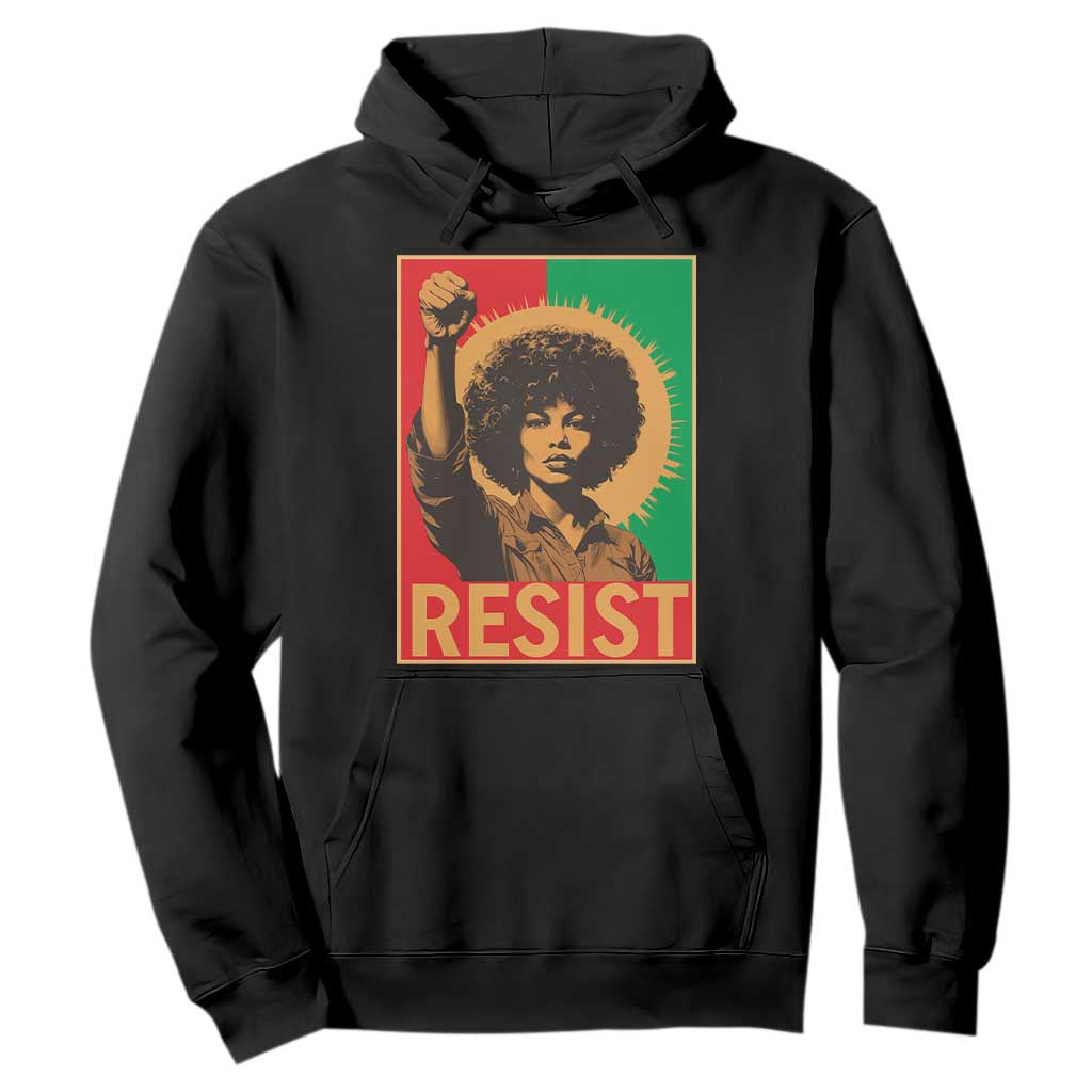 Angela Davis Hoodie Political Protest Resist Civil Rights Freedom TS14 Black Print Your Wear