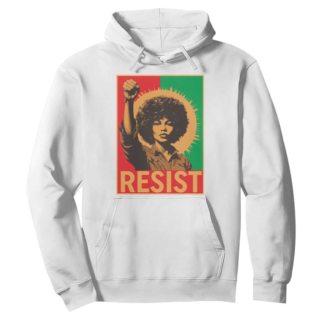 Angela Davis Hoodie Political Protest Resist Civil Rights Freedom TS14 White Print Your Wear