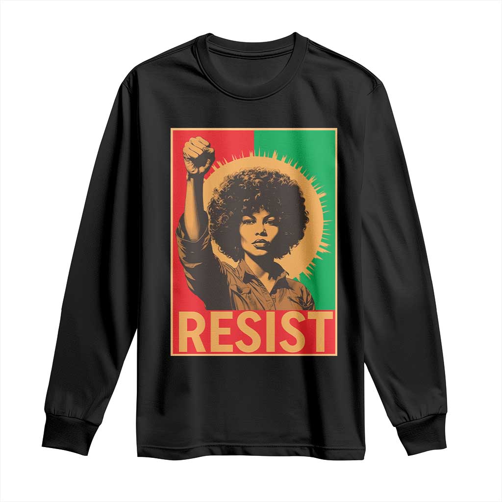 Angela Davis Long Sleeve Shirt Political Protest Resist Civil Rights Freedom TS14 Black Print Your Wear