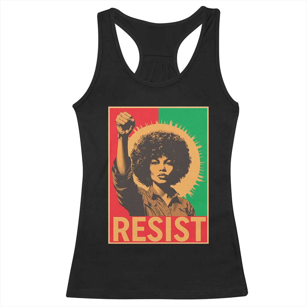 Angela Davis Racerback Tank Top Political Protest Resist Civil Rights Freedom TS14 Black Print Your Wear