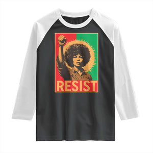 Angela Davis Raglan Shirt Political Protest Resist Civil Rights Freedom TS14 Black White Print Your Wear