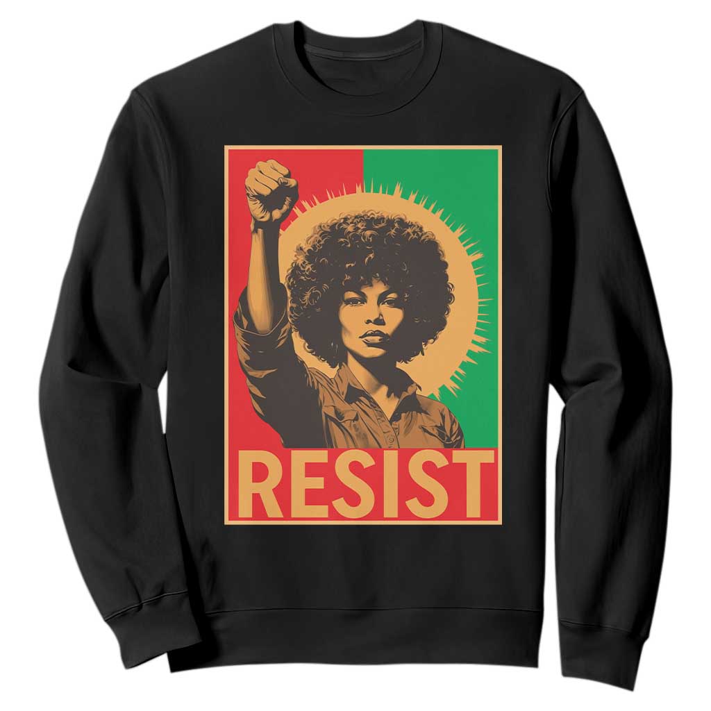Angela Davis Sweatshirt Political Protest Resist Civil Rights Freedom TS14 Black Print Your Wear