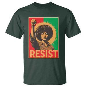 Angela Davis T Shirt Political Protest Resist Civil Rights Freedom TS14 Dark Forest Green Print Your Wear