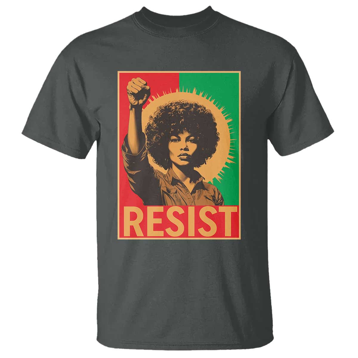Angela Davis T Shirt Political Protest Resist Civil Rights Freedom TS14 Dark Heather Print Your Wear