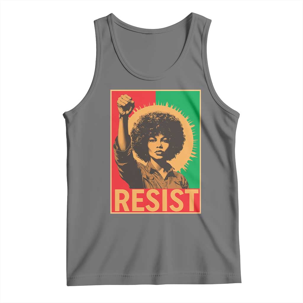 Angela Davis Tank Top Political Protest Resist Civil Rights Freedom TS14 Black Heather Print Your Wear