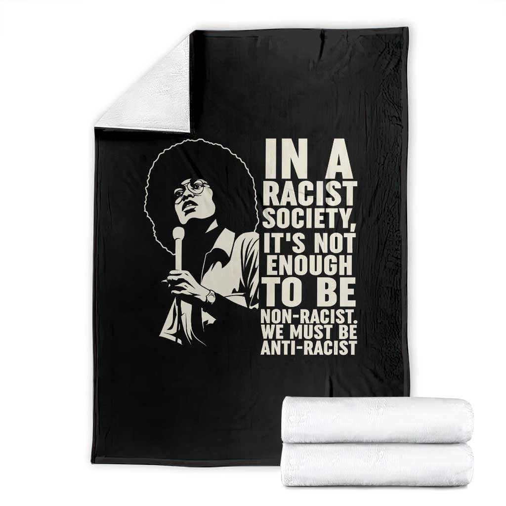 Angela Davis Inspirational Quote Throw Blanket TS14 Black Print Your Wear
