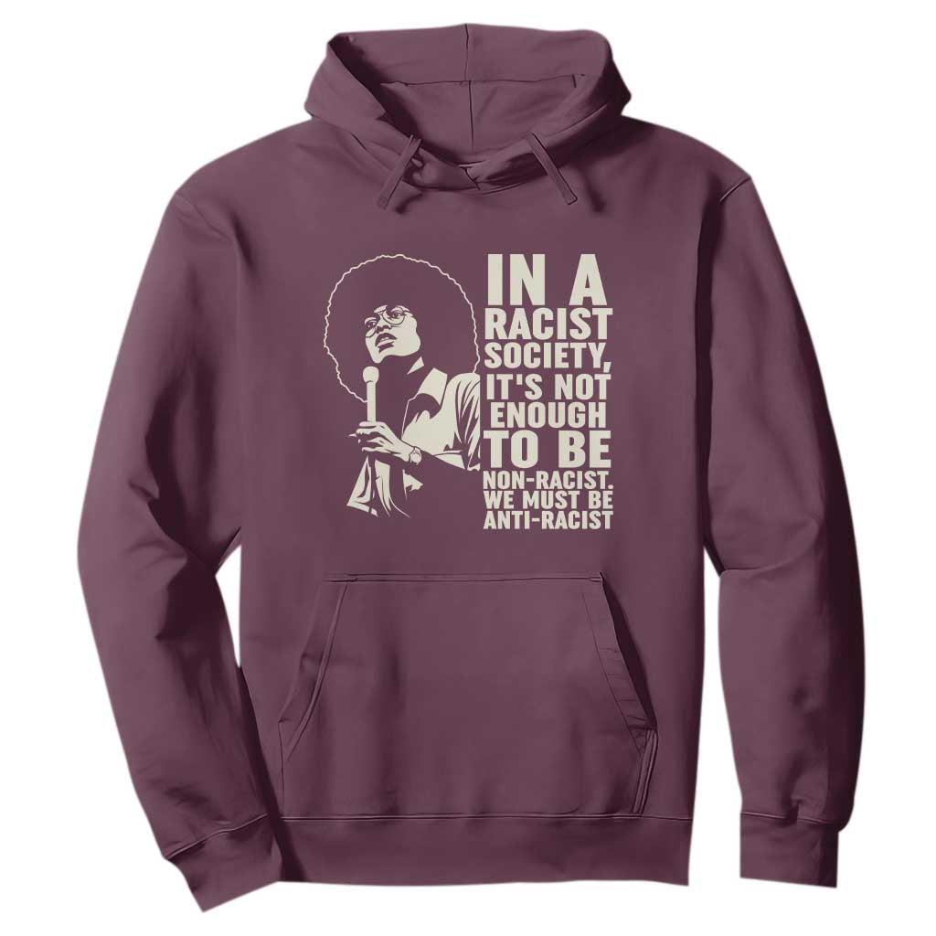 Angela Davis Inspirational Quote Hoodie TS14 Maroon Print Your Wear