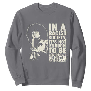 Angela Davis Inspirational Quote Sweatshirt TS14 Charcoal Print Your Wear