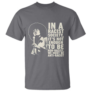 Angela Davis Inspirational Quote T Shirt TS14 Charcoal Print Your Wear