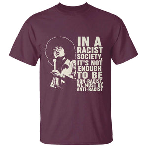 Angela Davis Inspirational Quote T Shirt TS14 Maroon Print Your Wear