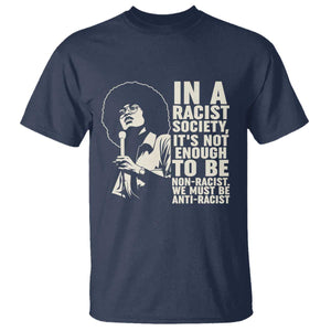 Angela Davis Inspirational Quote T Shirt TS14 Navy Print Your Wear