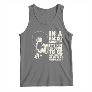 Angela Davis Inspirational Quote Tank Top TS14 Black Heather Print Your Wear
