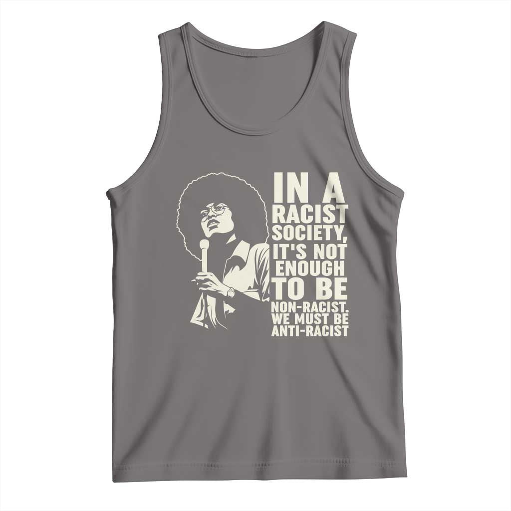 Angela Davis Inspirational Quote Tank Top TS14 Deep Heather Print Your Wear