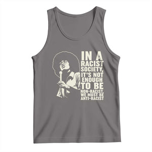 Angela Davis Inspirational Quote Tank Top TS14 Deep Heather Print Your Wear