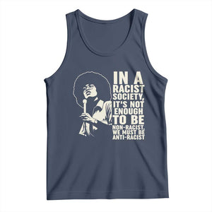 Angela Davis Inspirational Quote Tank Top TS14 Navy Print Your Wear