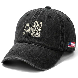 Angela Davis Inspirational Quote Washed Cotton Baseball Cap TS14 Print Your Wear