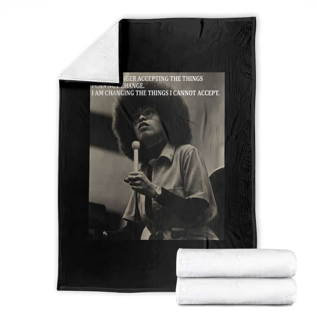 Angela Davis Inspirational Quote Throw Blanket Black History Month TS14 Black Print Your Wear