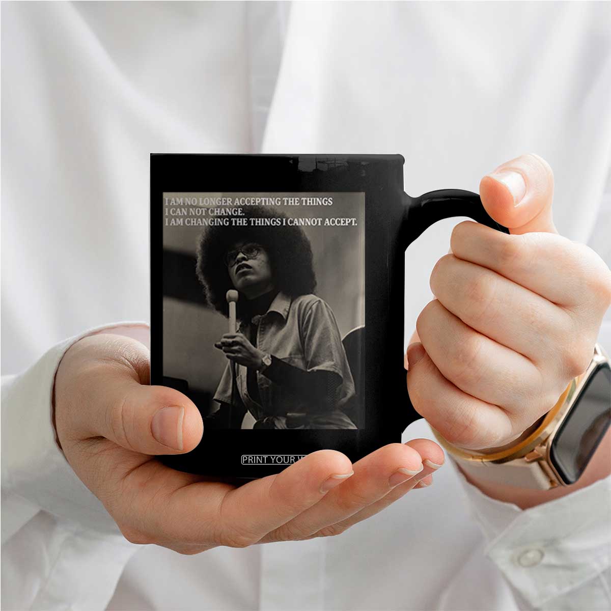 Angela Davis Inspirational Quote Coffee Mug Black History Month TS14 Print Your Wear