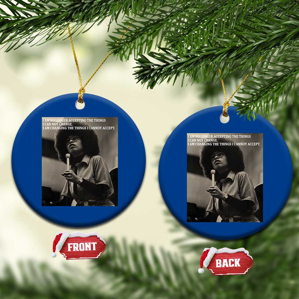 Angela Davis Inspirational Quote Ceramic Ornament Black History Month TS14 1pc Blue Print Your Wear