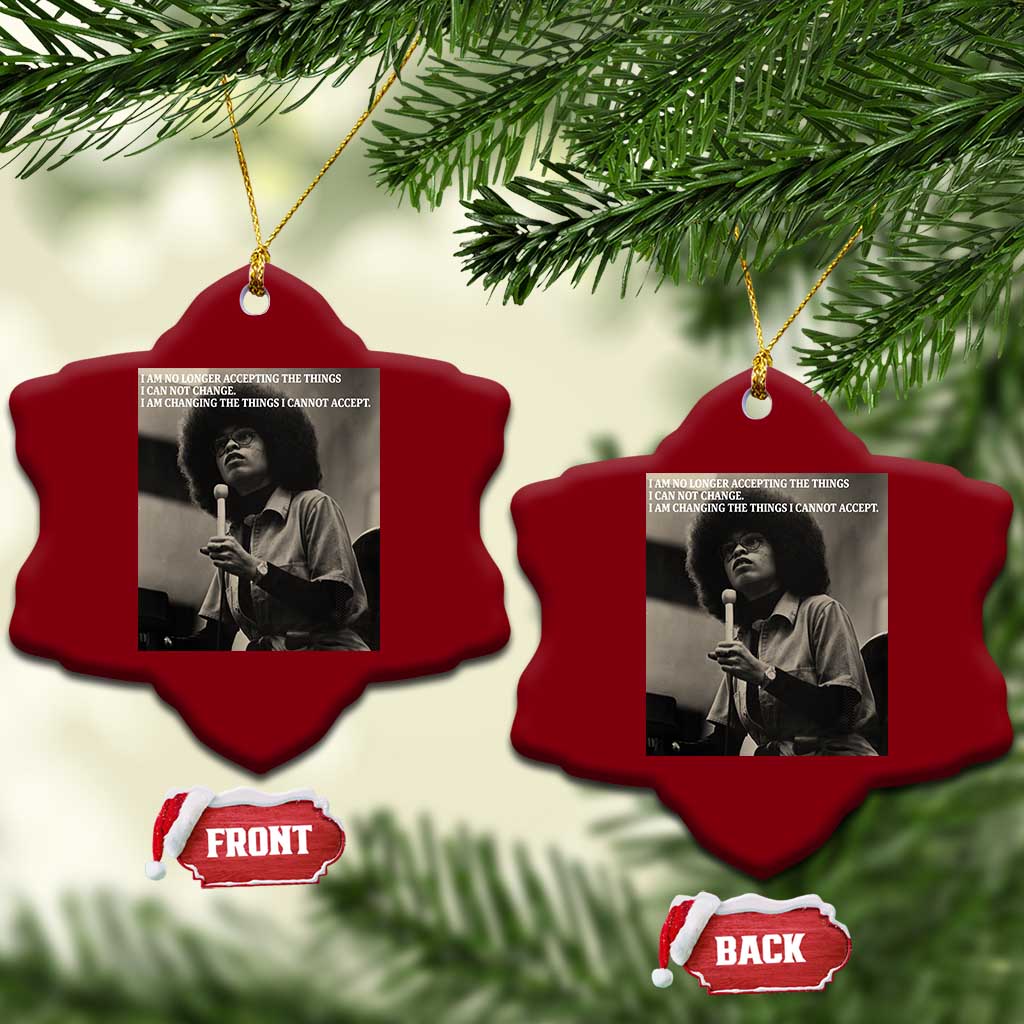 Angela Davis Inspirational Quote Ceramic Ornament Black History Month TS14 Print Your Wear