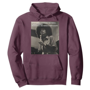 Angela Davis Inspirational Quote Hoodie Black History Month TS14 Maroon Print Your Wear