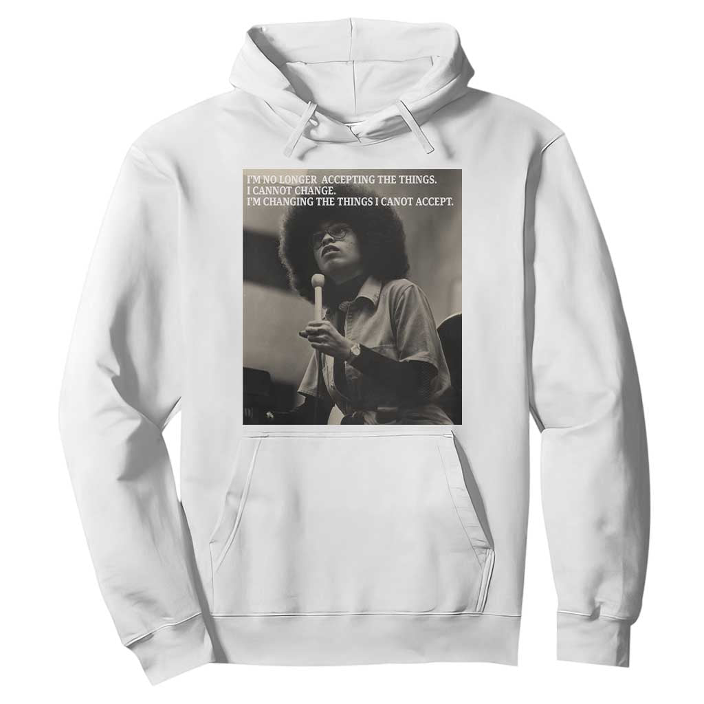 Angela Davis Inspirational Quote Hoodie Black History Month TS14 White Print Your Wear