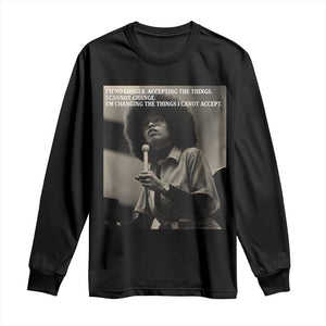 Angela Davis Inspirational Quote Long Sleeve Shirt Black History Month TS14 Black Print Your Wear