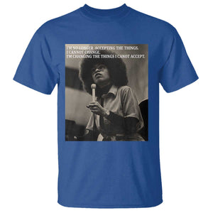 Angela Davis Inspirational Quote T Shirt Black History Month TS14 Royal Blue Print Your Wear