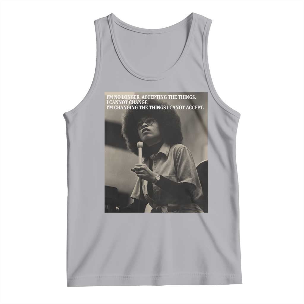 Angela Davis Inspirational Quote Tank Top Black History Month TS14 Athletic Heather Print Your Wear