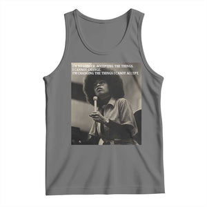 Angela Davis Inspirational Quote Tank Top Black History Month TS14 Black Heather Print Your Wear