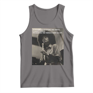Angela Davis Inspirational Quote Tank Top Black History Month TS14 Deep Heather Print Your Wear