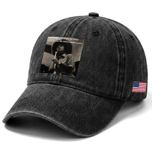 Angela Davis Inspirational Quote Washed Cotton Baseball Cap Black History Month TS14 Print Your Wear