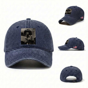 Angela Davis Inspirational Quote Washed Cotton Baseball Cap Black History Month TS14 Washed Cap Universal Fit Navy Print Your Wear