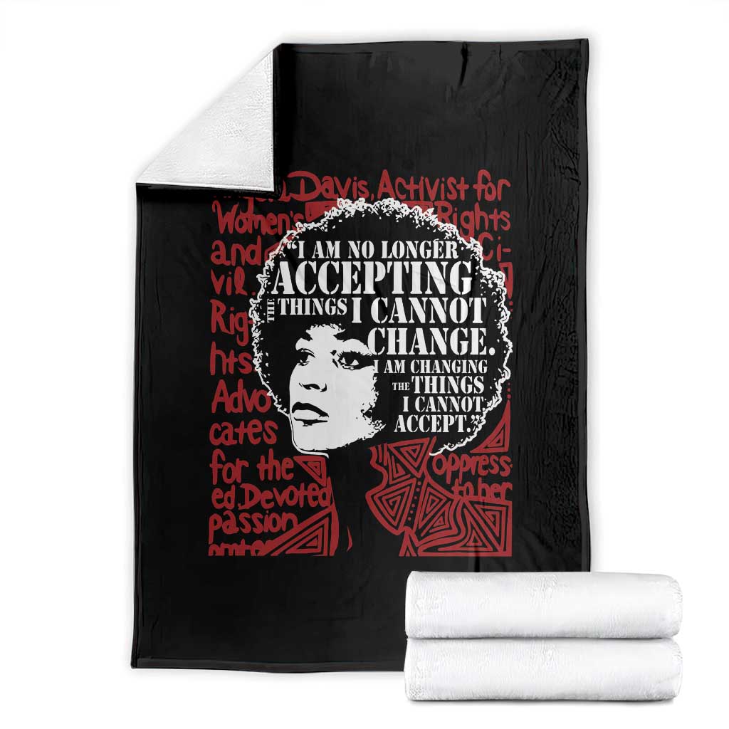 Angela Davis Inspirational Quote Throw Blanket Black History Month TS14 Black Print Your Wear