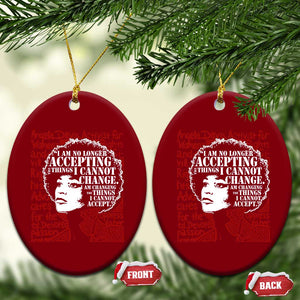 Angela Davis Inspirational Quote Ceramic Ornament Black History Month TS14 Print Your Wear
