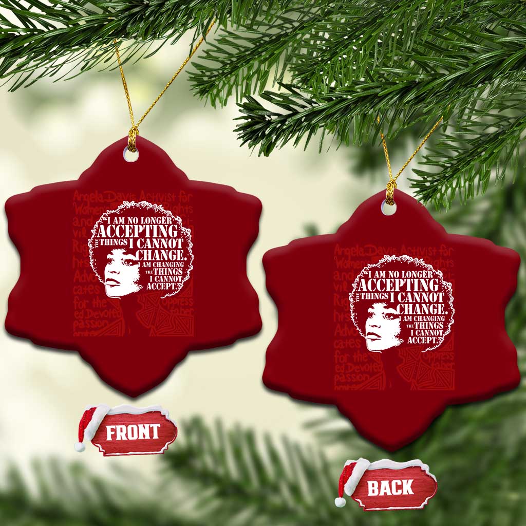 Angela Davis Inspirational Quote Ceramic Ornament Black History Month TS14 Print Your Wear
