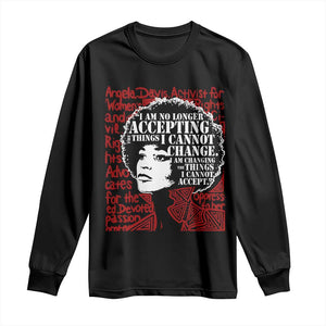 Angela Davis Inspirational Quote Long Sleeve Shirt Black History Month TS14 Black Print Your Wear